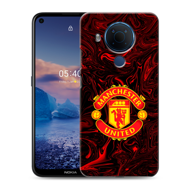 Силиконовый чехол на Nokia 5.4 с принтом Manchester United Силиконовый чехол на Nokia 5.4 с принтом Manchester United