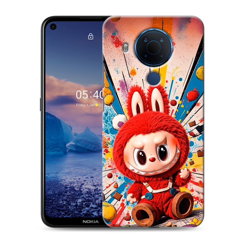Силиконовый чехол на Nokia 5.4 с принтом Labubu Лабубу Силиконовый чехол на Nokia 5.4 с принтом Labubu Лабубу