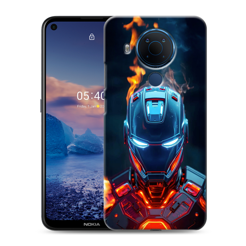 Силиконовый противоударный чехол на Nokia 5.4 с принтом IronMan Железный человек Силиконовый противоударный чехол на Nokia 5.4 с принтом IronMan Железный человек