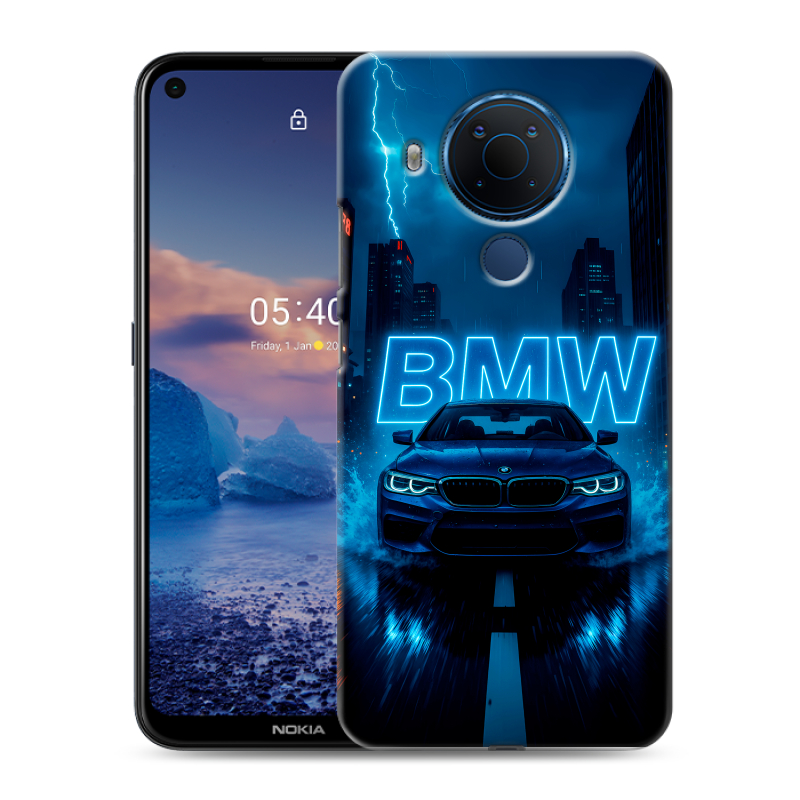 Силиконовый противоударный чехол на Nokia 5.4 с принтом BMW БМВ Силиконовый противоударный чехол на Nokia 5.4 с принтом BMW БМВ