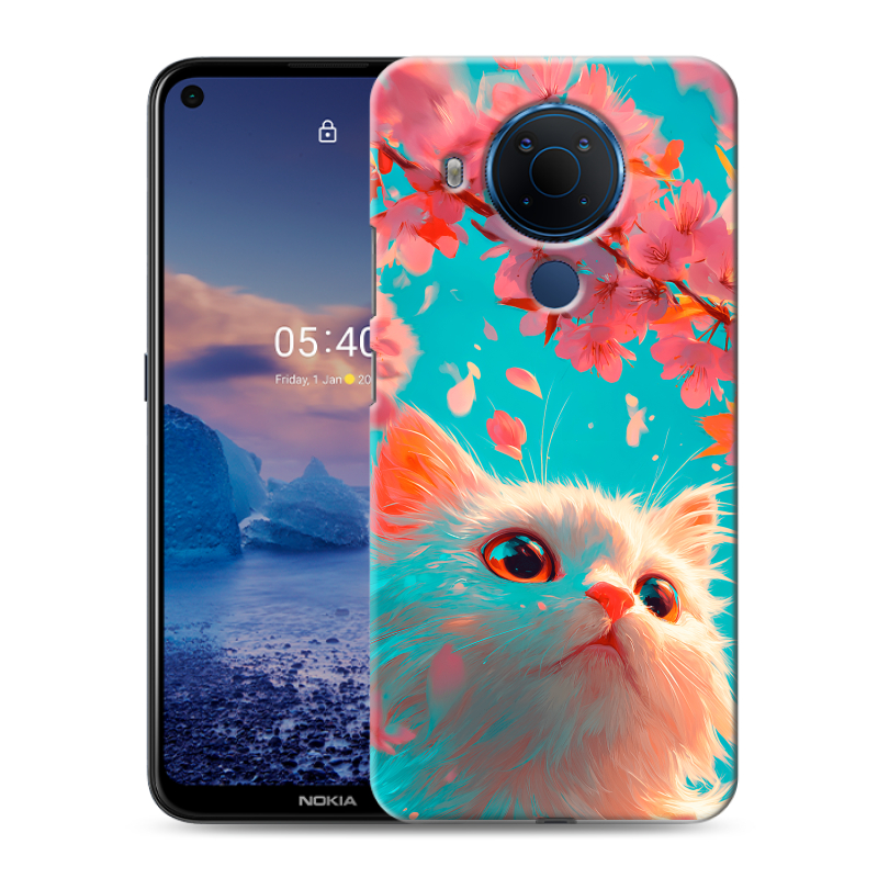 Силиконовый чехол на Nokia 5.4 с принтом Красивый кот Силиконовый чехол на Nokia 5.4 с принтом Красивый кот