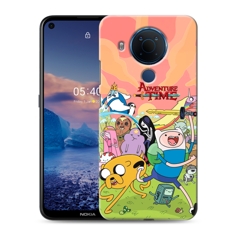 Силиконовый чехол на Nokia 5.4 с принтом Adventure time Время приключений Силиконовый чехол на Nokia 5.4 с принтом Adventure time Время приключений