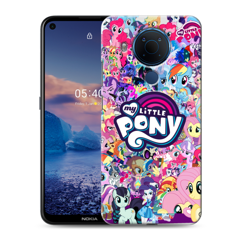 Силиконовый противоударный чехол на Nokia 5.4 с принтом My little pony Дружба чудо Силиконовый противоударный чехол на Nokia 5.4 с принтом My little pony Дружба чудо