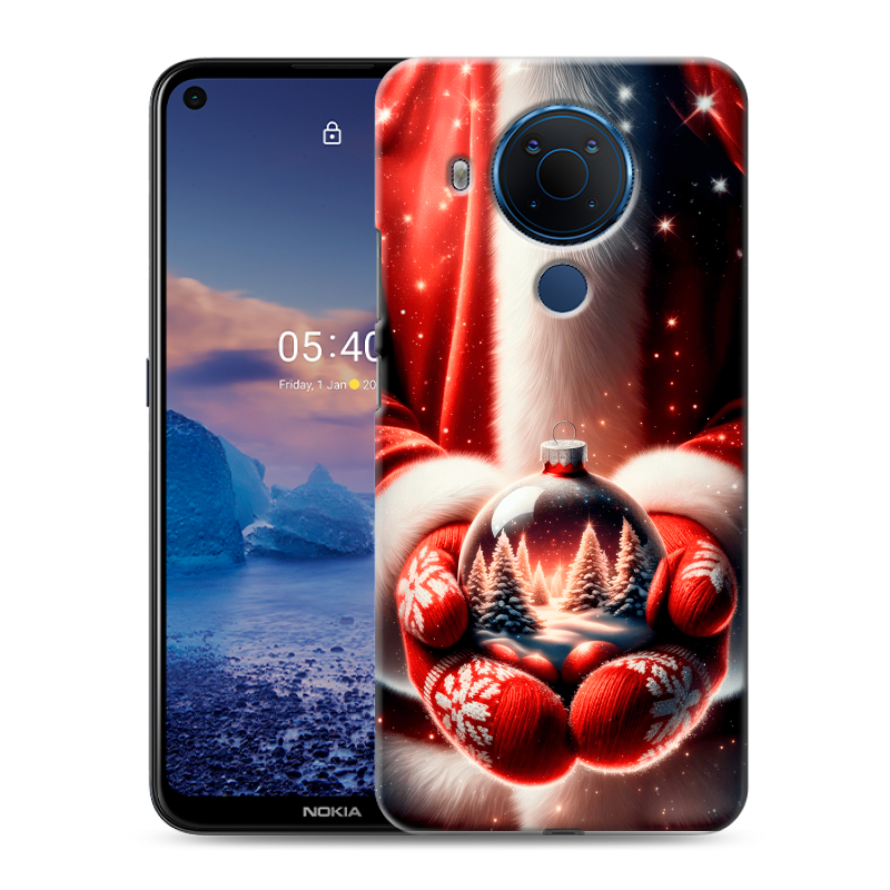 Силиконовый чехол на Nokia 5.4 с принтом Новый год Силиконовый чехол на Nokia 5.4 с принтом Новый год