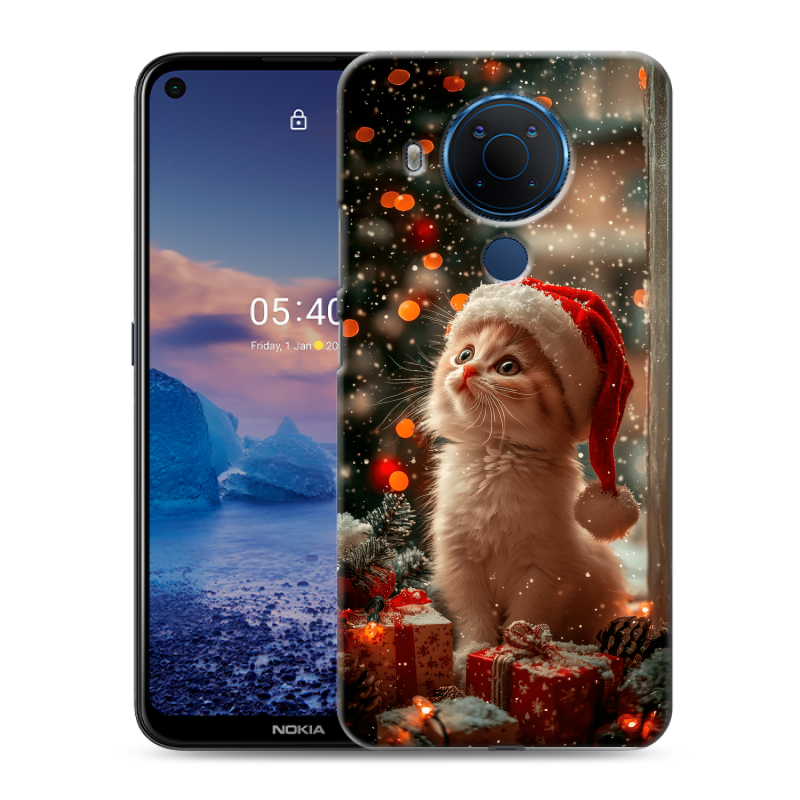 Силиконовый чехол на Nokia 5.4 с принтом Новый год Силиконовый чехол на Nokia 5.4 с принтом Новый год