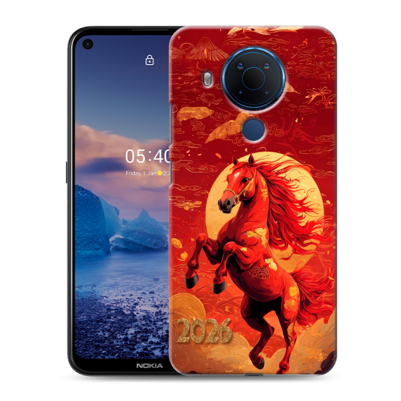 Силиконовый чехол на Nokia 5.4 с принтом Новый год Силиконовый чехол на Nokia 5.4 с принтом Новый год