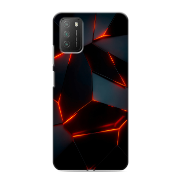 Силиконовый противоударный чехол на Xiaomi Poco M3 с принтом Яркие абстракции Силиконовый противоударный чехол на Xiaomi Poco M3 с принтом Яркие абстракции