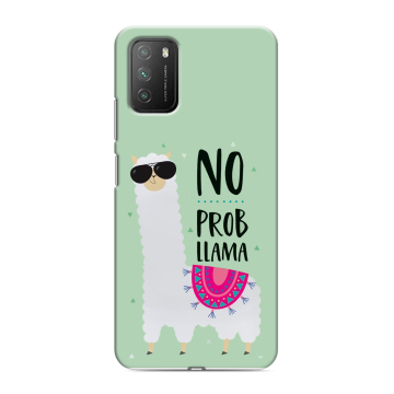 Силиконовый противоударный чехол на Xiaomi Poco M3 с принтом Лама Силиконовый противоударный чехол на Xiaomi Poco M3 с принтом Лама