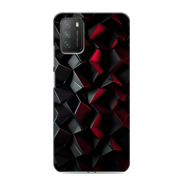 Силиконовый противоударный чехол на Xiaomi Poco M3 с принтом Абстракция