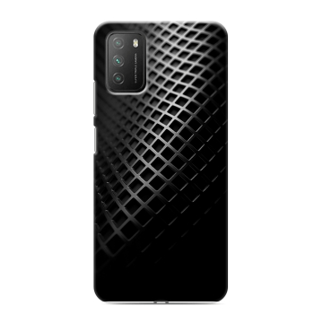 Силиконовый противоударный чехол на Xiaomi Poco M3 с принтом Текстура металла