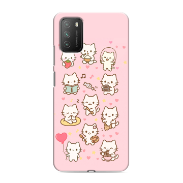 Силиконовый противоударный чехол на Xiaomi Poco M3 с принтом Hello Kitty Хелоу Кити