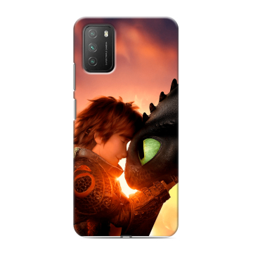 Силиконовый противоударный чехол на Xiaomi Poco M3 с принтом Как приручить дракона Силиконовый противоударный чехол на Xiaomi Poco M3 с принтом Как приручить дракона