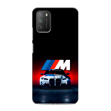 Силиконовый противоударный чехол на Xiaomi Poco M3 с принтом БМВ BMW