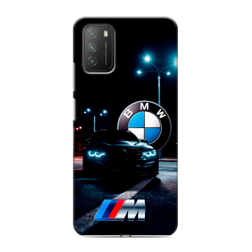 Силиконовый противоударный чехол на Xiaomi Poco M3 с принтом БМВ BMW
