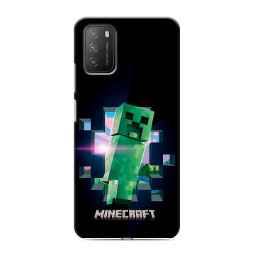 Силиконовый противоударный чехол на Xiaomi Poco M3 с принтом Майнкрафт Minecraft