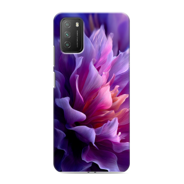 Силиконовый противоударный чехол на Xiaomi Poco M3 с принтом женский цветы