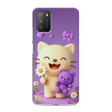 Силиконовый противоударный чехол на Xiaomi Poco M3 с принтом для девочек Силиконовый противоударный чехол на Xiaomi Poco M3 с принтом для девочек