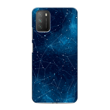 Силиконовый противоударный чехол на Xiaomi Poco M3 с принтом Космос звезды
