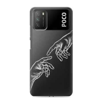 Силиконовый противоударный чехол на Xiaomi Poco M3 с принтом Сотворение мира