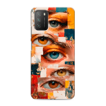 Силиконовый противоударный чехол на Xiaomi Poco M3 с принтом Модный принт