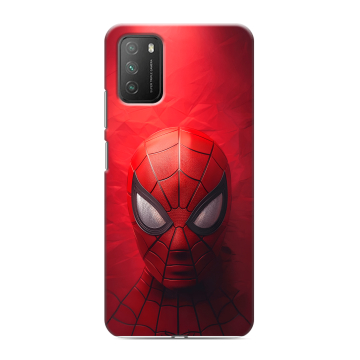 Силиконовый противоударный чехол на Xiaomi Poco M3 с принтом Spiderman Человек паук
