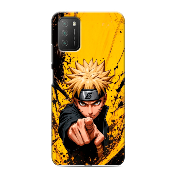 Силиконовый противоударный чехол на Xiaomi Poco M3 с принтом Naruto Наруто