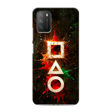 Силиконовый противоударный чехол на Xiaomi Poco M3 с принтом Squid Game Игра кальмара Силиконовый противоударный чехол на Xiaomi Poco M3 с принтом Squid Game Игра кальмара