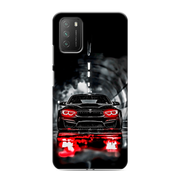 Силиконовый противоударный чехол на Xiaomi Poco M3 с принтом BMW БМВ