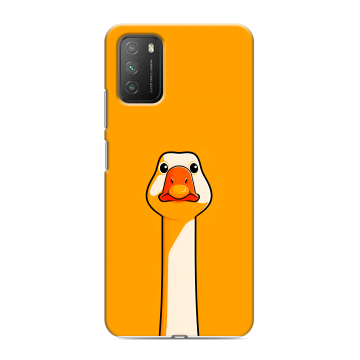Силиконовый противоударный чехол на Xiaomi Poco M3 с принтом Смешная утка