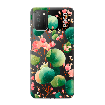 Силиконовый противоударный чехол на Xiaomi Poco M3 с принтом женский