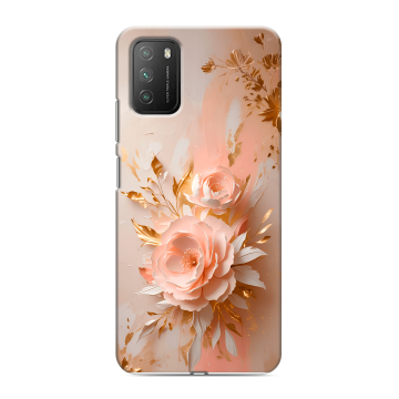 Силиконовый противоударный чехол на Xiaomi Poco M3 с принтом женский