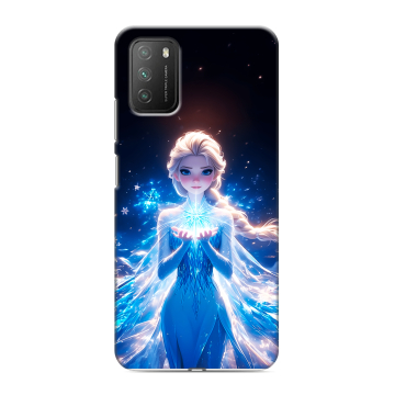 Силиконовый противоударный чехол на Xiaomi Poco M3 с принтом Холодное сердце Frozen