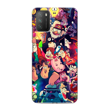 Силиконовый противоударный чехол на Xiaomi Poco M3 с принтом Gravity Falls Гравити Фолз