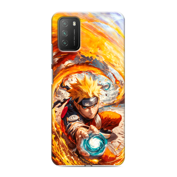Силиконовый противоударный чехол на Xiaomi Poco M3 с принтом Аниме Наруто Naruto