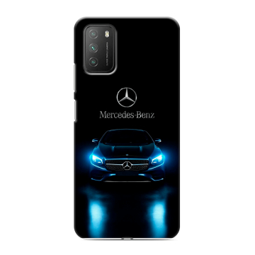 Силиконовый противоударный чехол на Xiaomi Poco M3 с принтом Mercedes Мерседес Силиконовый противоударный чехол на Xiaomi Poco M3 с принтом Mercedes Мерседес