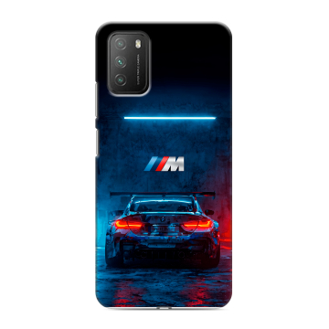 Силиконовый противоударный чехол на Xiaomi Poco M3 с принтом BMW БМВ