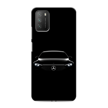 Силиконовый противоударный чехол на Xiaomi Poco M3 с принтом Mercedes Мерседес