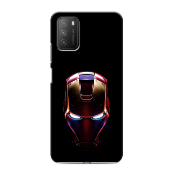 Силиконовый противоударный чехол на Xiaomi Poco M3 с принтом IronMan Железный человек