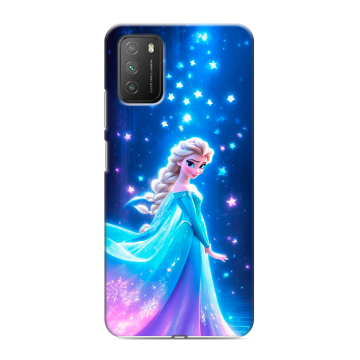 Силиконовый противоударный чехол на Xiaomi Poco M3 с принтом Холодное сердце Frozen