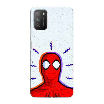 Силиконовый противоударный чехол на Xiaomi Poco M3 с принтом Spiderman Человек паук
