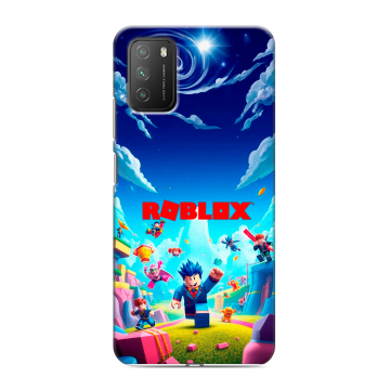 Силиконовый противоударный чехол на Xiaomi Poco M3 с принтом Roblox Роблокс Силиконовый противоударный чехол на Xiaomi Poco M3 с принтом Roblox Роблокс