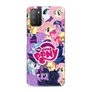 Силиконовый противоударный чехол на Xiaomi Poco M3 с принтом My little pony Дружба чудо