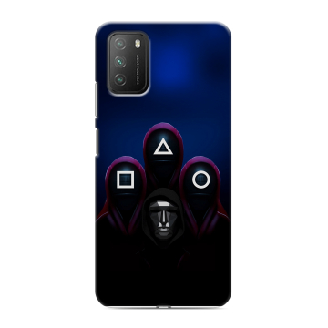 Силиконовый противоударный чехол на Xiaomi Poco M3 с принтом Игра Кальмара