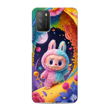 Силиконовый противоударный чехол на Xiaomi Poco M3 с принтом Labubu Лабубу Силиконовый противоударный чехол на Xiaomi Poco M3 с принтом Labubu Лабубу