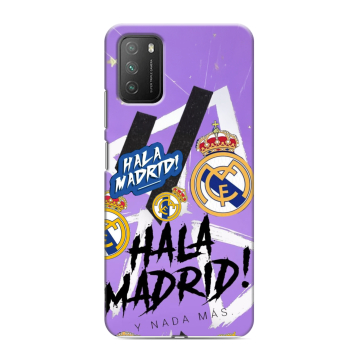 Силиконовый противоударный чехол на Xiaomi Poco M3 с принтом Real Madrid Реал Мадрид
