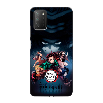 Силиконовый противоударный чехол на Xiaomi Poco M3 с принтом Demon Slayer Клинок рассекающий демонов Силиконовый противоударный чехол на Xiaomi Poco M3 с принтом Demon Slayer Клинок рассекающий демонов