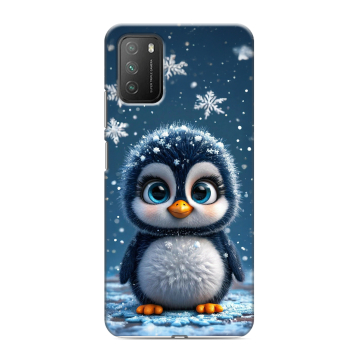 Силиконовый противоударный чехол на Xiaomi Poco M3 с принтом Новый год