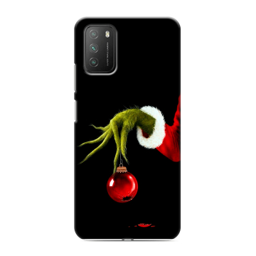 Силиконовый противоударный чехол на Xiaomi Poco M3 с принтом Новый год Гринч