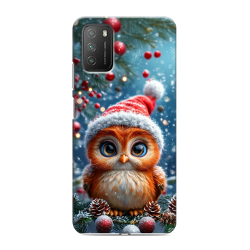 Силиконовый противоударный чехол на Xiaomi Poco M3 с принтом Новый год