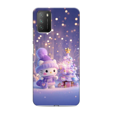 Силиконовый противоударный чехол на Xiaomi Poco M3 с принтом Новый год